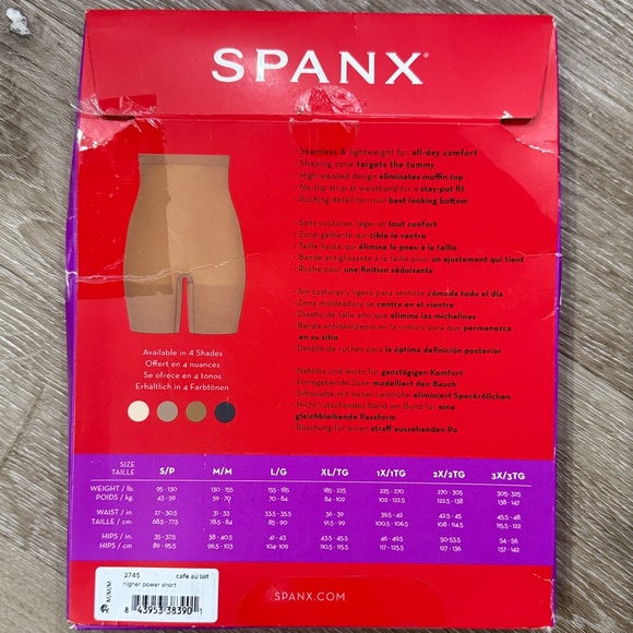 SPANX High-Waisted Mid-Thigh Short - Cafe Au Lait New in Package - Picture 4 of 5